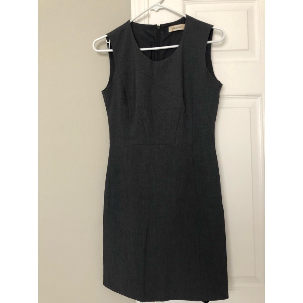 Calvin Klein grey sheath dress